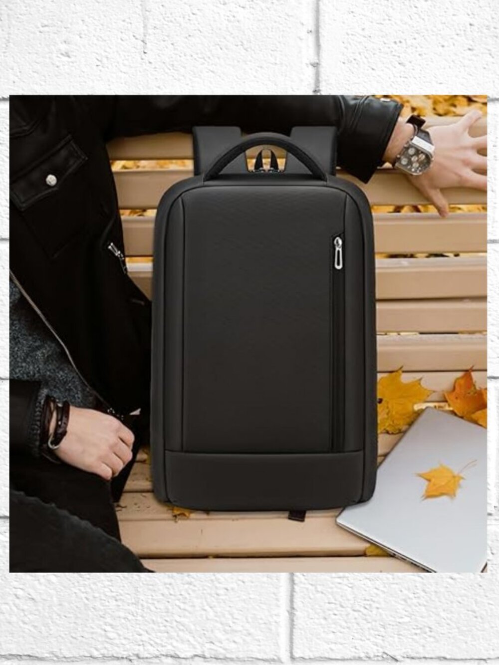 NWOT! Topnotch Waterproof Laptop Backpack Slim Design w/Luggage Strap/Anti-Theft